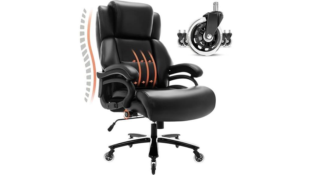 adjustable lumbar big chair