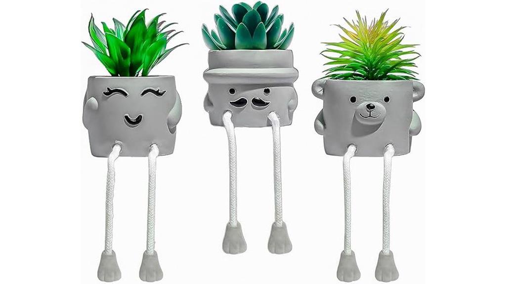 artificial succulent desk decor