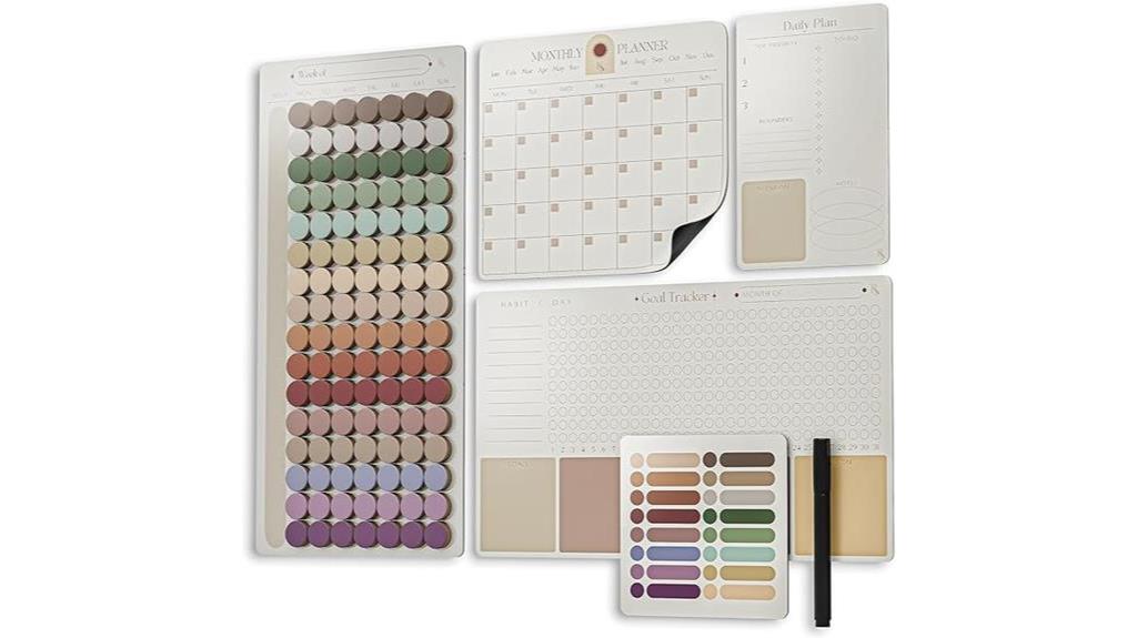 color coded magnetic planner set