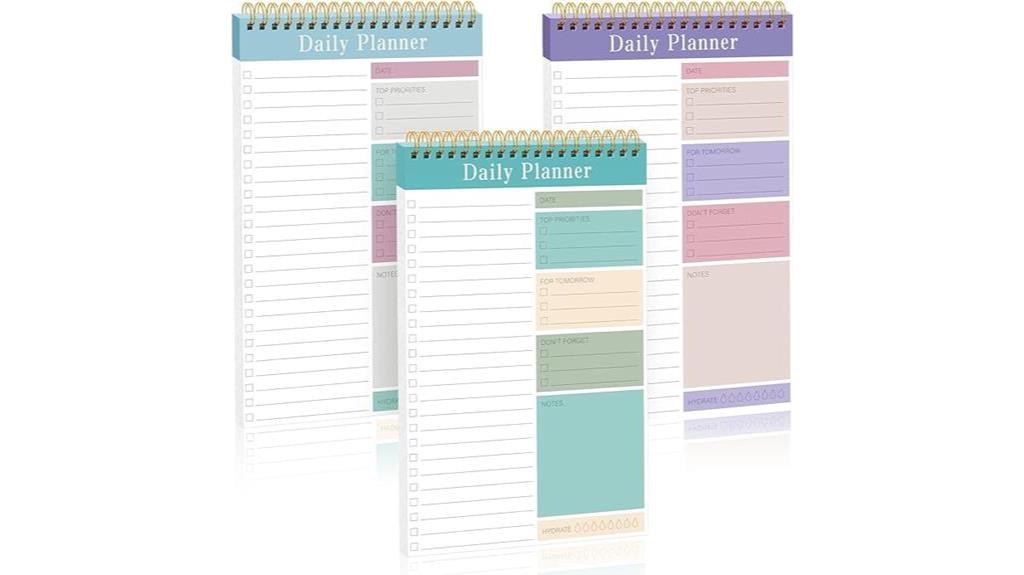 daily planner notepad pack