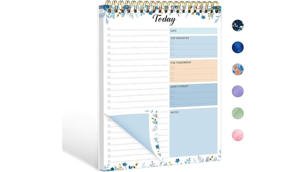 daily planner notepad tool