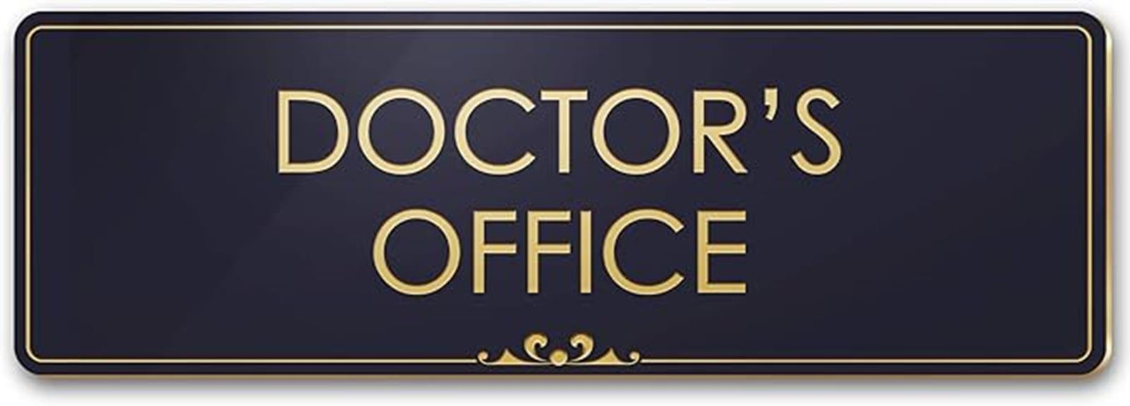 engraved doctors office sign