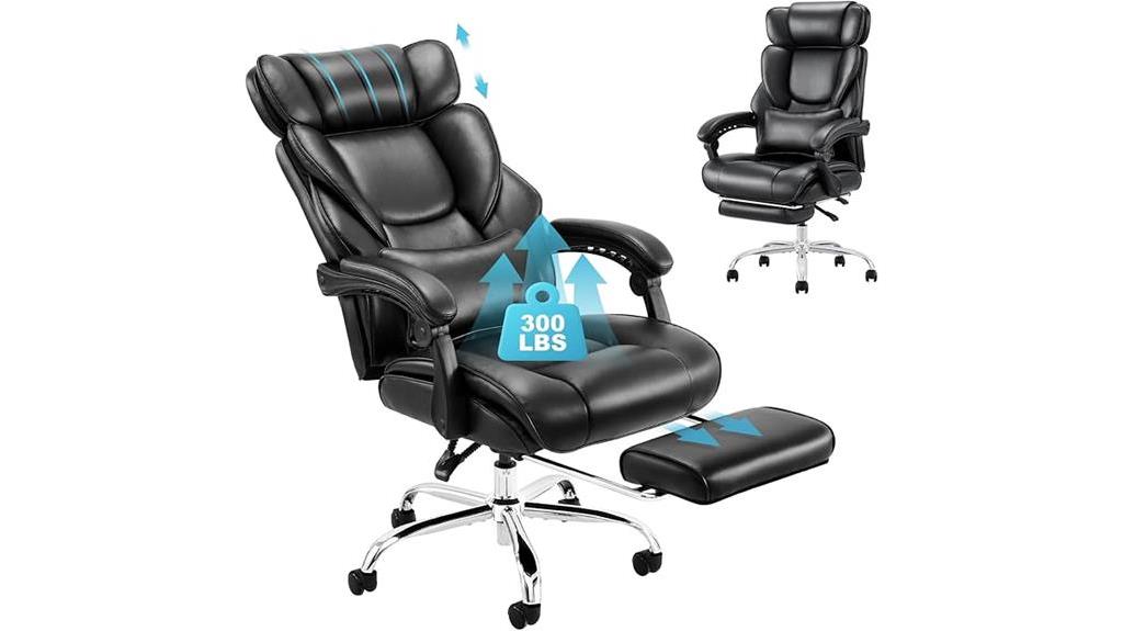 ergonomic office chair footrest