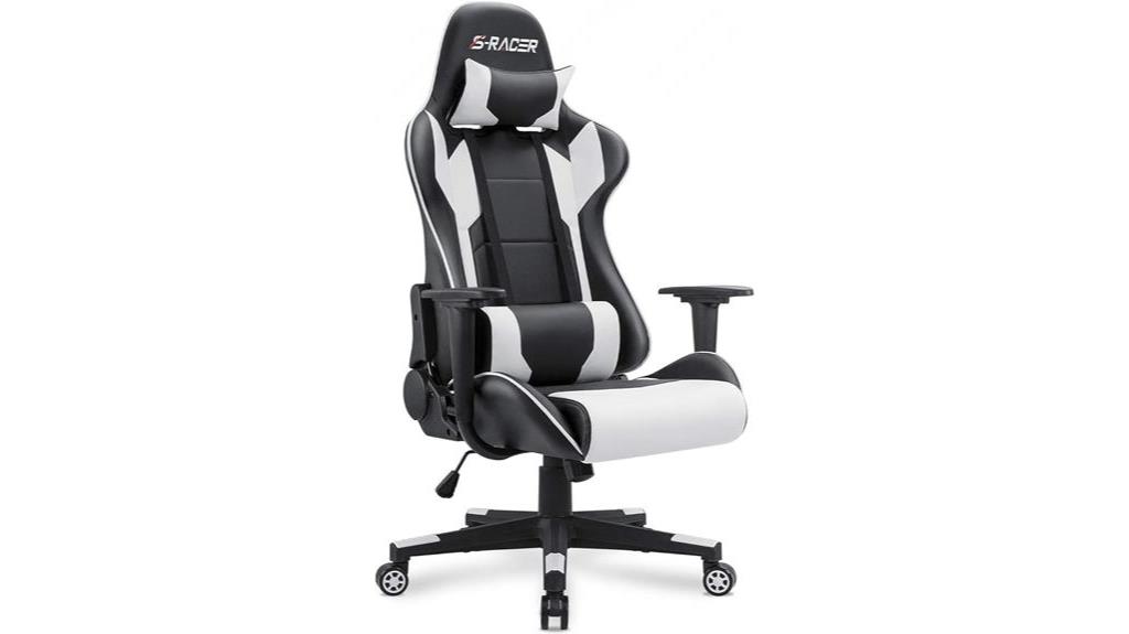 ergonomic white gaming chair