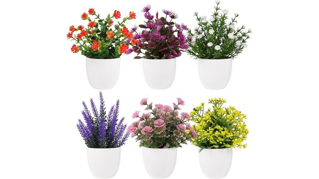 fake potted flower set