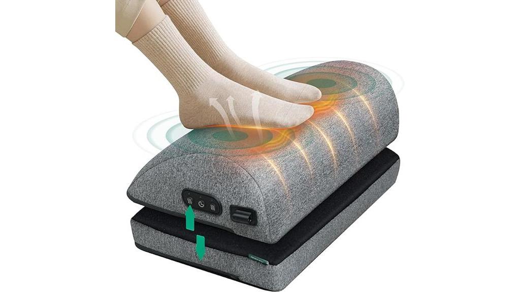 heated ergonomic footrest massager