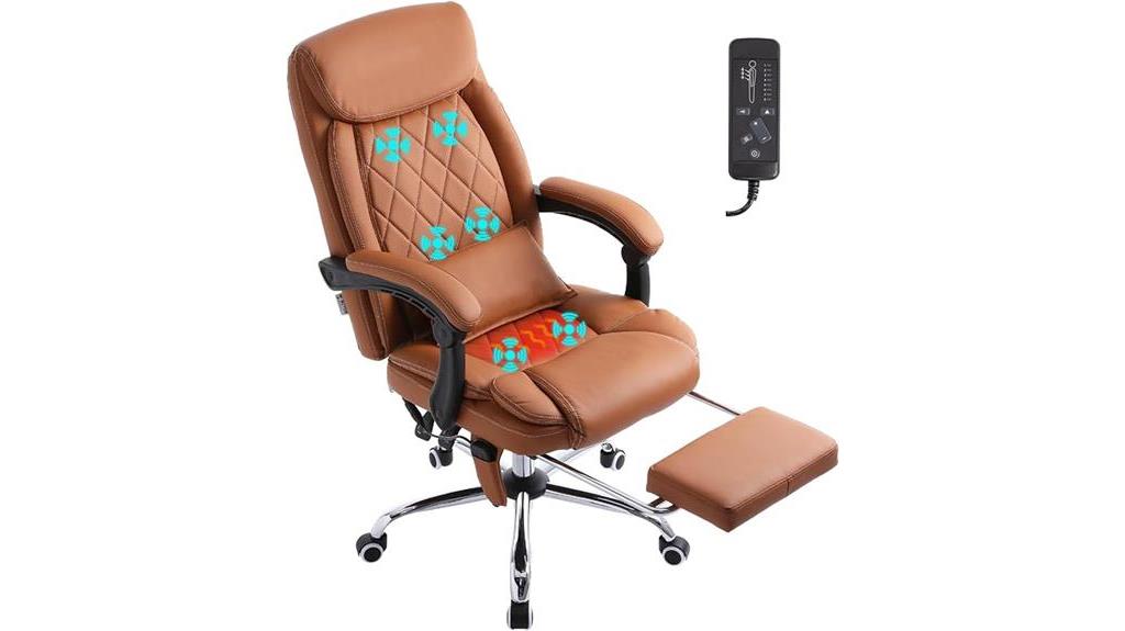 heated recliner office chair