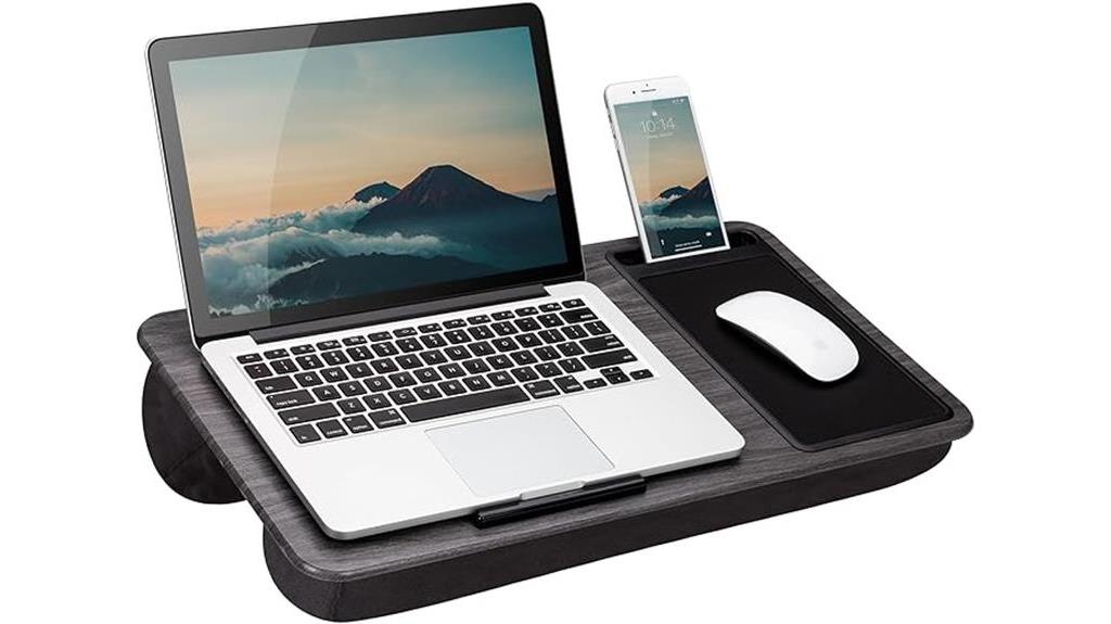 lap desk with device ledge