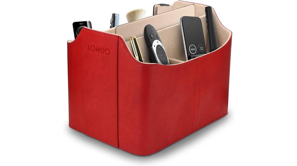 leather remote control organizer