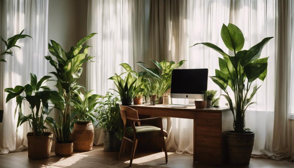 low light office plants