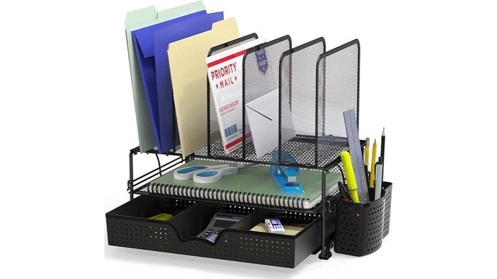 mesh desk organizer drawer