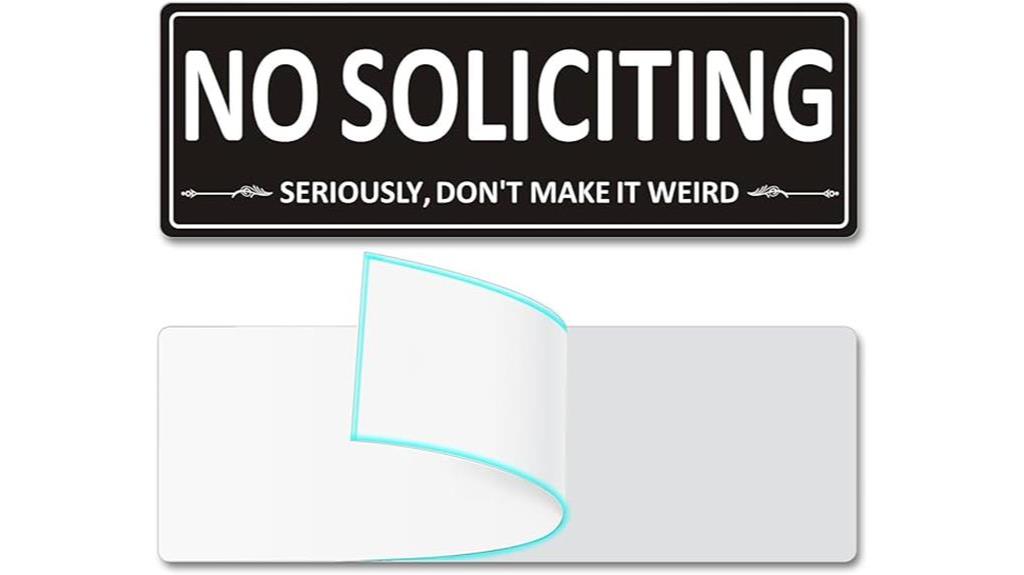 metal no soliciting signs