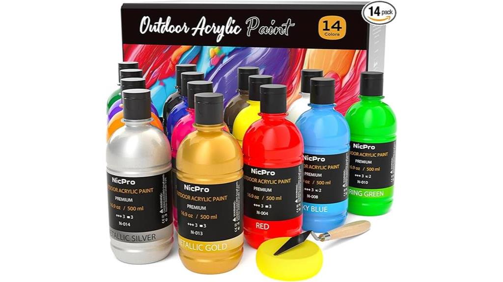 nicpro acrylic paint set