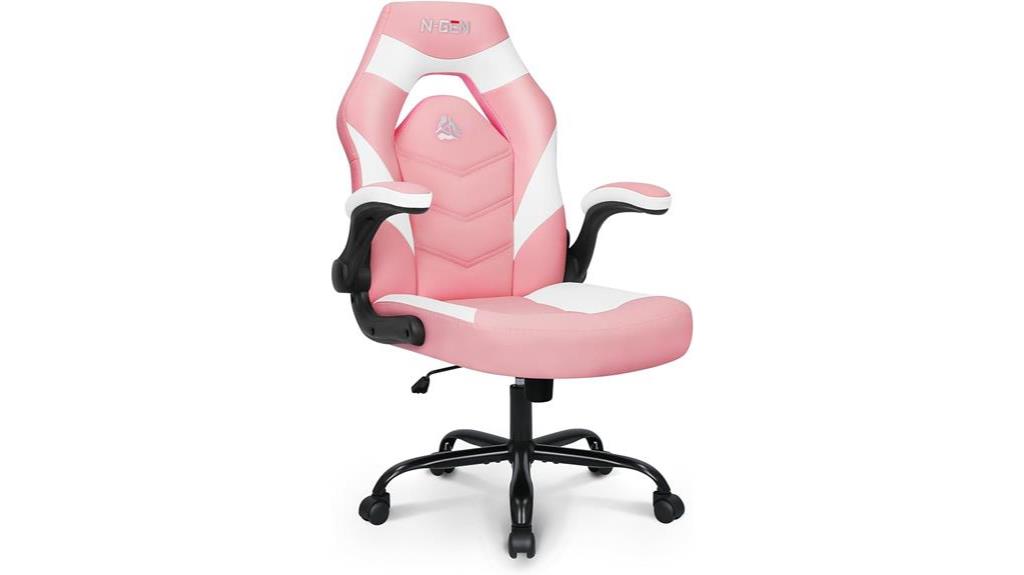 pink ergonomic gaming chair