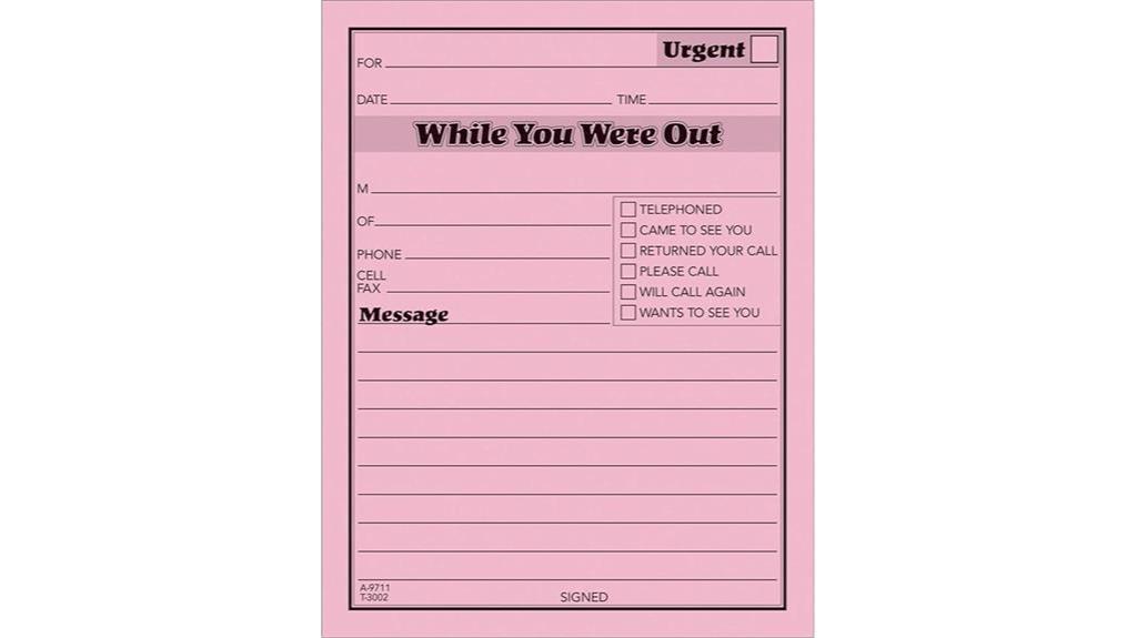 pink note pads 50 sheets