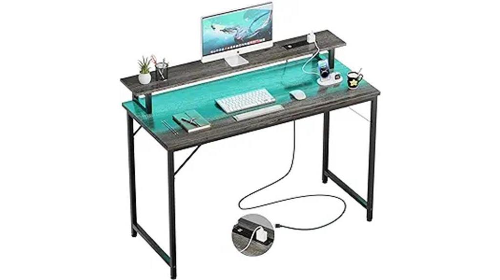 power desk with led