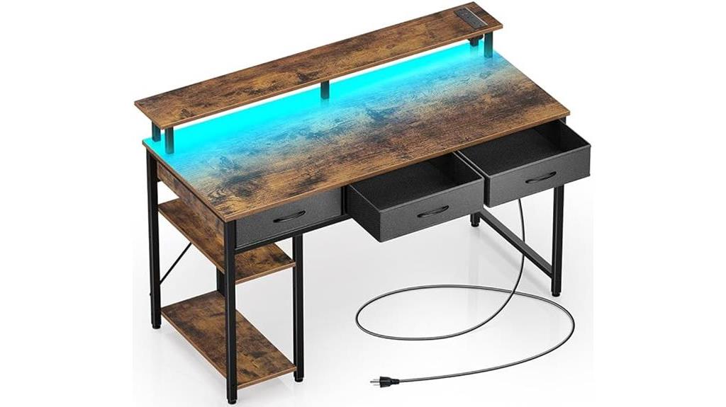 rolanstar desk with outlets