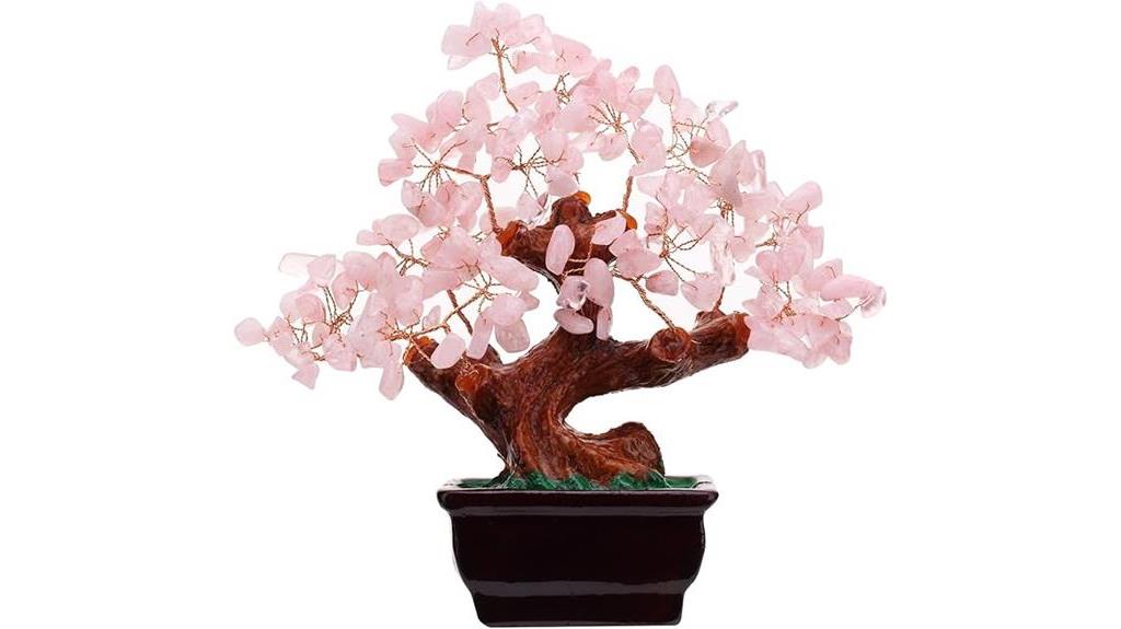 rose quartz money tree