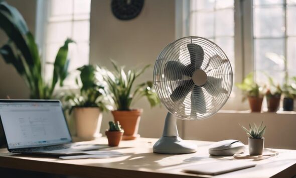 silent office desk fans