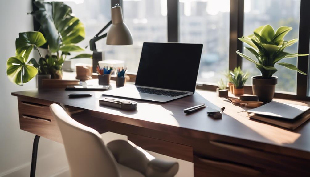 stylish office desks with drawers