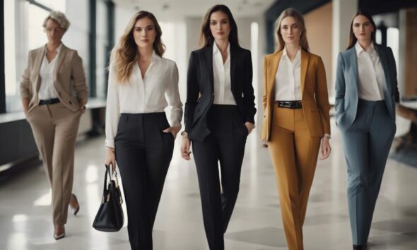 stylish professional office pants