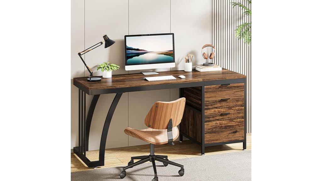 tribesigns 59 inch desk drawers