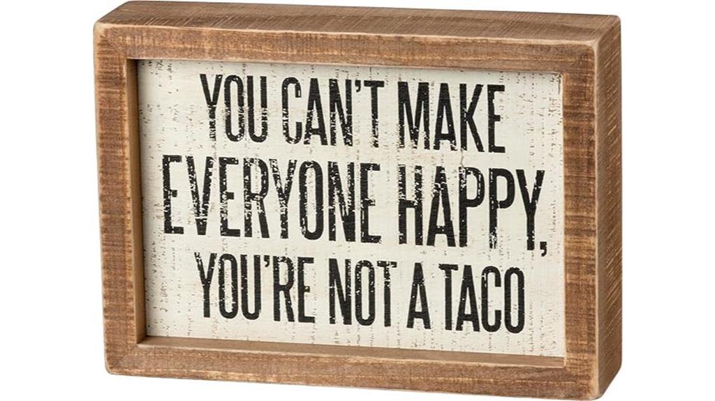 wooden taco inset sign