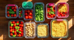 fresh and organized meals