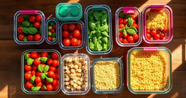 fresh and organized meals