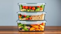 top glass meal storage