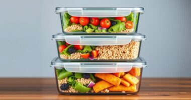 top glass meal storage
