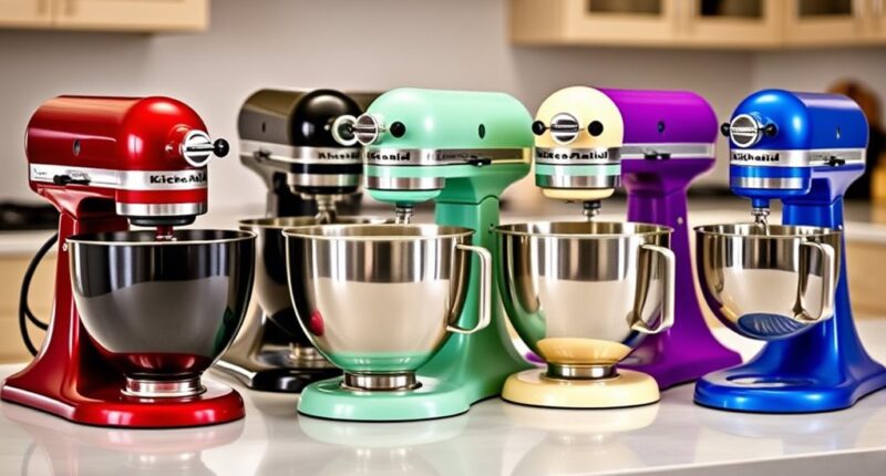 top kitchenaid mixer colors
