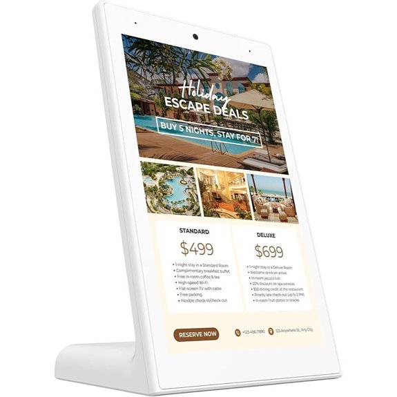 10 inch touchscreen digital kiosk