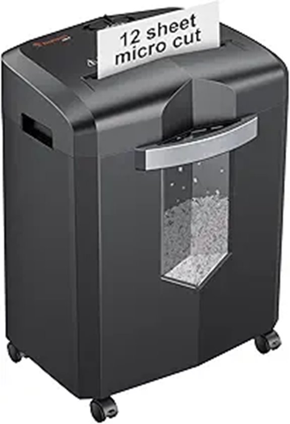 Bonsaii 12-Sheet Micro Cut Shredder with Bin