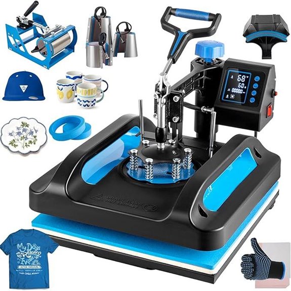 15x15 Heat Press Machine 8-in-1 for T-Shirts and Mugs