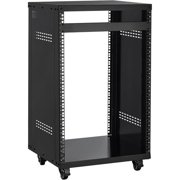VEVOR 16U AV Rack with Locking Wheels
