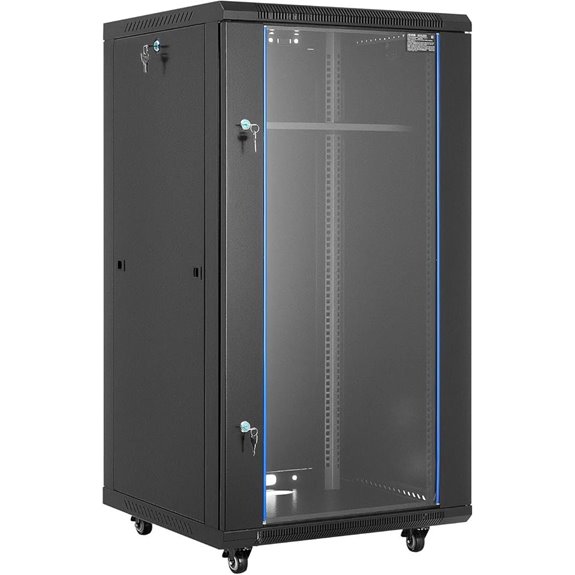 VEVOR 22U Wall-Mount Server Rack with Locking Door