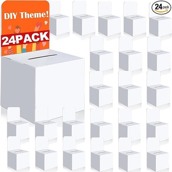 VOISEN 24 Pcs Donation and Raffle Ballot Boxes