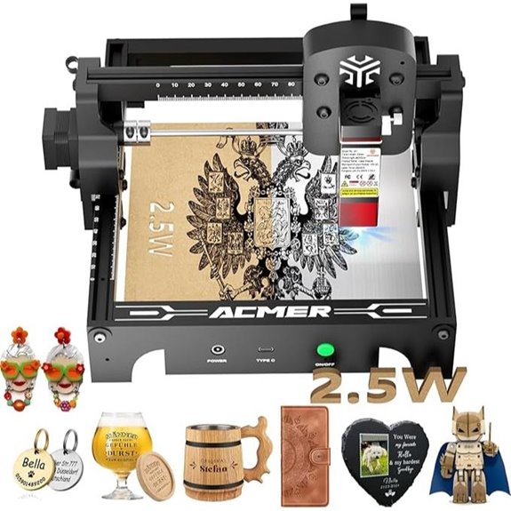 Acmer 2500mW Laser Engraver for Wood & Metal