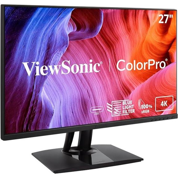 ViewSonic 27” 4K UHD IPS Monitor with USB-C