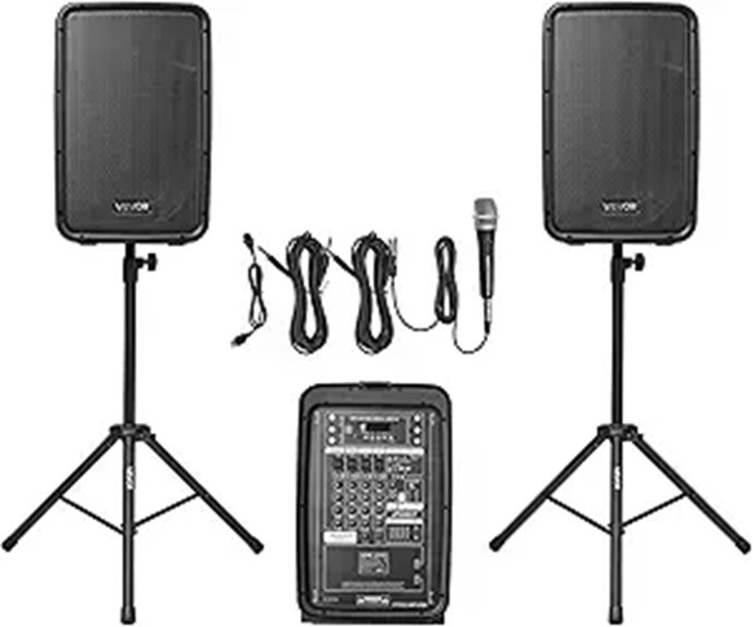 VEVOR 300W Portable PA System with Microphone