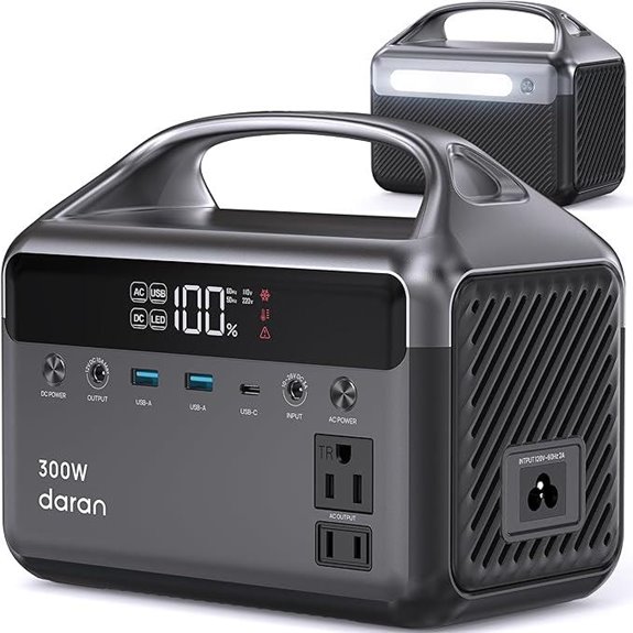 DaranEner 300W Portable Power Station with 110V Outlet