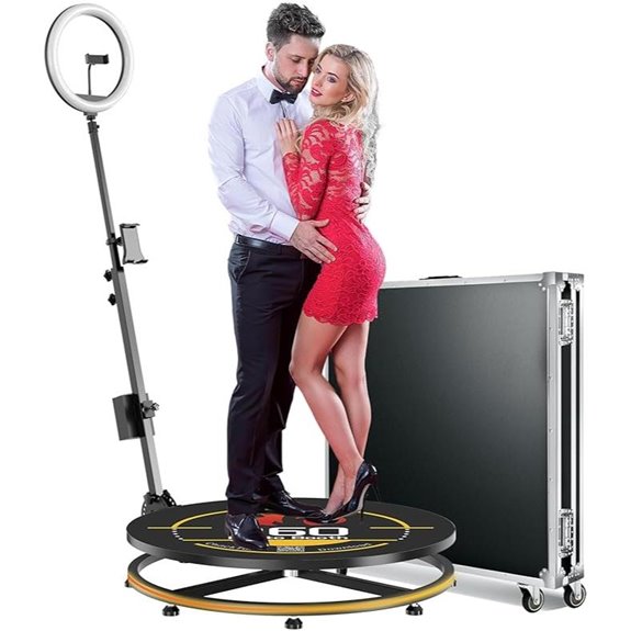 360° Photo Booth with Ring Light and Remote