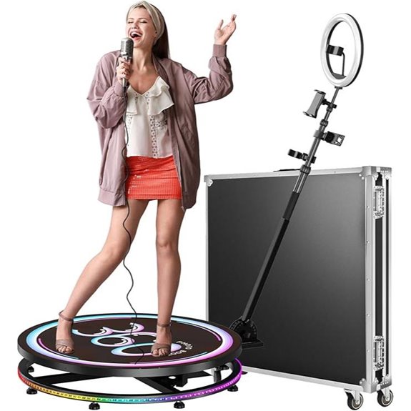 360 Photo Booth with App & Logo Customization