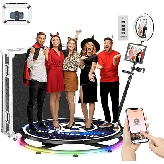 YCKJNB 360 Photo Booth with Ring Light & Extras