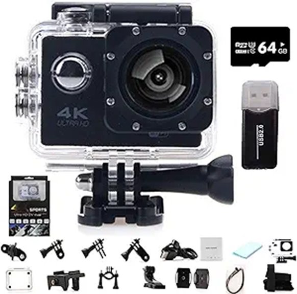 Roamix Vision 4K Action Camera with 64G Storage