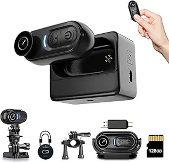 4K Mini Body Camera with 128GB Storage