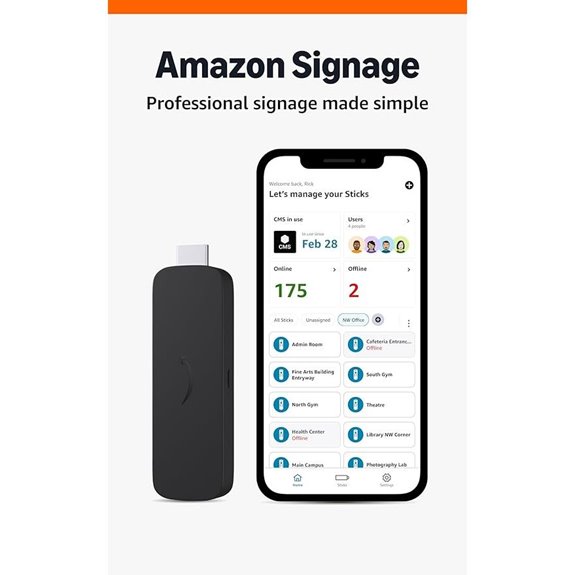 Amazon Signage Stick 4K Media Player with CMS Compatibility