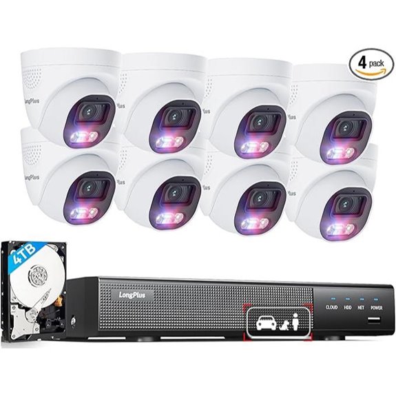 LongPlus 4K PoE Security Camera System (8pcs)