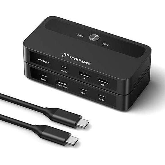 TobenONE USB-C KVM Switch for 2 Computers 4K